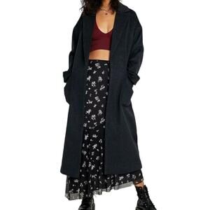 Urban Outfitters Women's Grey and Black Coat